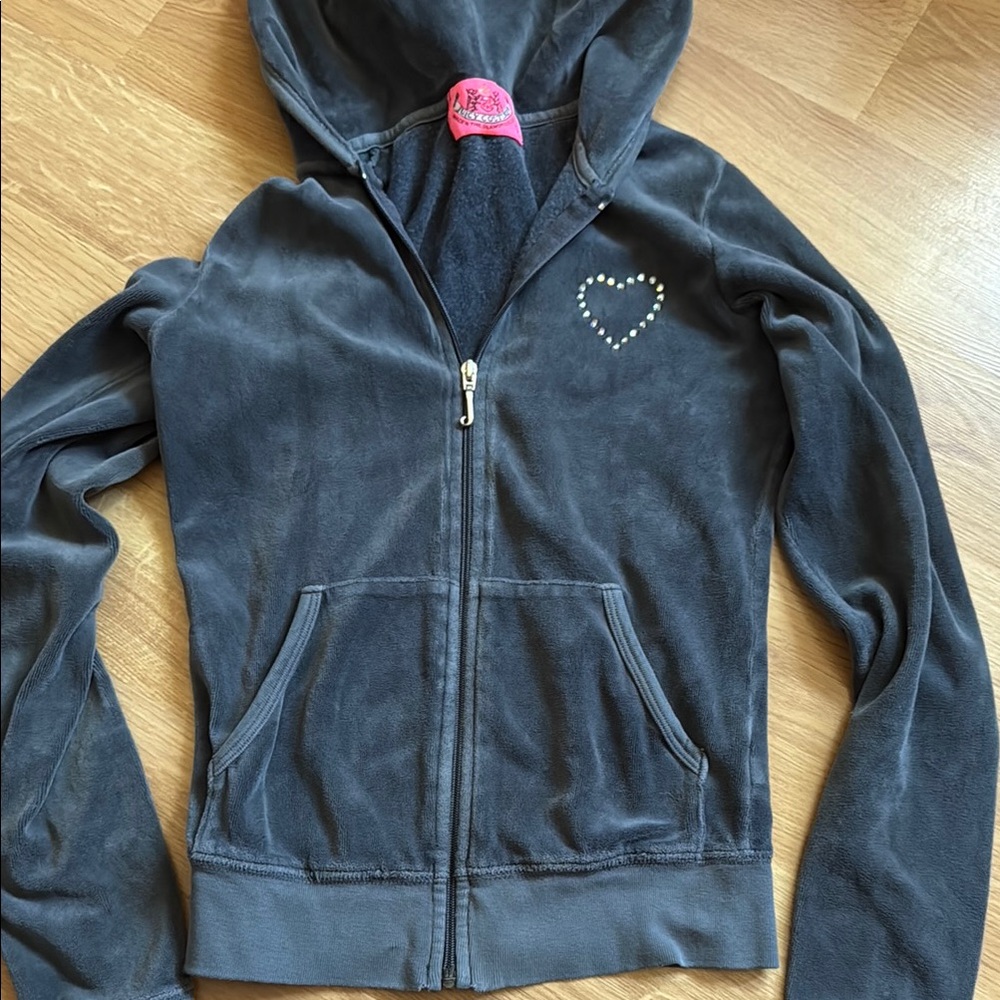 Juicy couture rare Gray Zip-Up Hoodie P XS